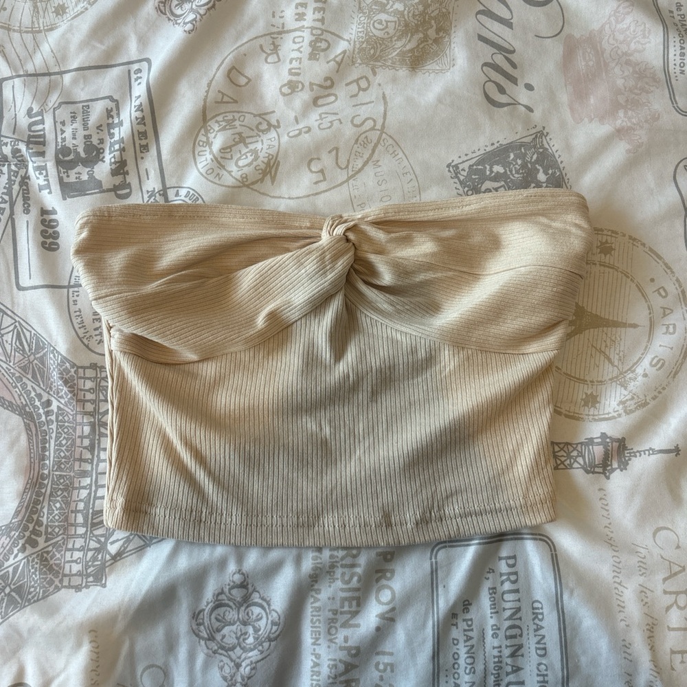 Beige tube top